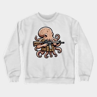 Tactical Octopus Adventure Tee: Where Intelligence Meets Style Crewneck Sweatshirt